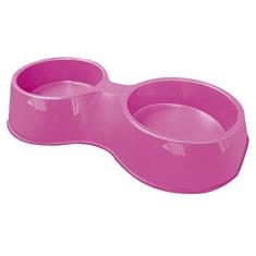 Imagem de COMEDOURO PLAST. POP DUPLO FURACAOPET N3 - 2.000 ML (ROSA)