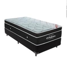 Imagem de Colchão Elegant Ortobom com Base Preto Solteiro Molas Ensacadas EuroPillow