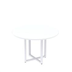 Imagem de Mesa de Reunião Redonda 100cm MRR1100P25TUB Branco