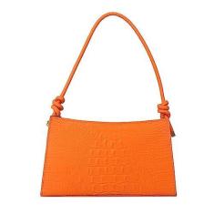 Imagem de Pequenas bolsas de ombro Tote para mulheres Bolsa de mão clássica retrô Bolsa de embreagem fofa e bolsa de mão (Orange)