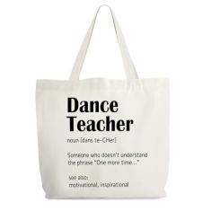 Imagem de Sacola de lona para professores, sacola de definição de professor de dança, bolsa de presente de apreciação de professores, presentes de aposentadoria para mulheres, bolsa de ombro para professores de