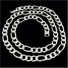 Imagem de Corrente Masculina 53Cm 1Cm Largura Folheada Prata Cr105