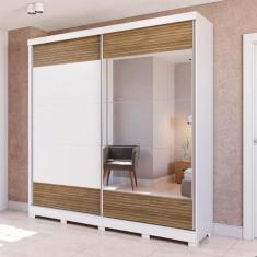 Imagem de Guarda-Roupa Casal 100% Mdf Kappesberg Com Espelhos 2 Portas De Correr