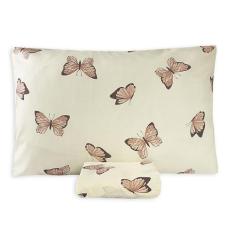 Imagem de Jogo De Lençol Solteiro Essencialle 2Pçs  Sem Elástico Algodão/Poliést