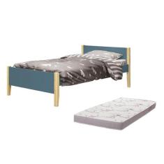 Imagem de Cama Solteiro Simba P s Madeira Natural Com Colch o D20 - Rel