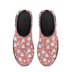 Imagem de GOSTONG Tênis feminino de Halloween com estampa divertida, sola macia, confortável, para caminhada, durável, sola de borracha antiderrapante, para uso ao ar livre, corrida, caminhada, preto, Teia de