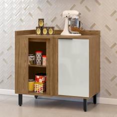 Imagem de Balcão para Cozinha Canto Reto Toscana Espresso Móveis Freijó/Off White