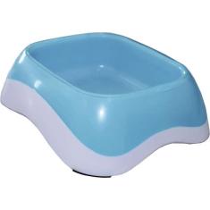 Imagem de Comedouro Dual Collor Antiderrapante Azul 300 ml