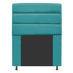 Imagem de Cabeceira Estofada Turim 90 Cm Solteiro  Suede  Turquesa - Adj Decor