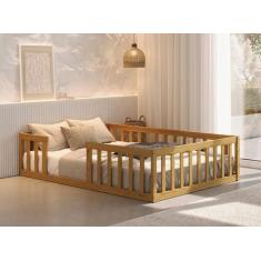 Imagem de Cama Infantil Montessoriana Casal Cor Nogueira Nemargi