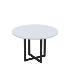 Imagem de Mesa de Reunião Redonda 100cm MRR1100P25TUB Cinza/Preto