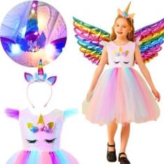 Imagem de Fantasia Unicórnio Infantil Saia Princesa Tule Completa - Kapnoh, G