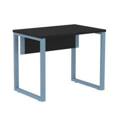 Imagem de Mesa Escritório P25 tub Pandin 90 cm (larg) Tampo mdp Preto Pé Aço Tubular Azul Dali