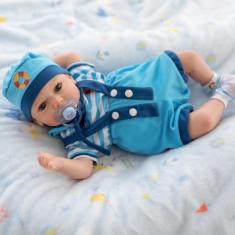 Imagem de Boneca Reborn FANCCI Realistic Boy 45 cm com roupas e brinquedos
