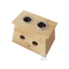 Imagem de Berço para moxabustão em madeira - 2 furos - Goldlife