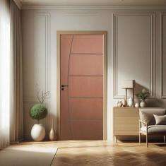 Imagem de Porta de Madeira Maciça 210cmx62cm Friso 09 Ipê - JB Portas