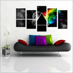 Imagem de Quadro Decorativo Pink Floyd Mosaico 5 Peças Moderno G9