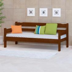 Imagem de Sofá Cama De Solteiro Em Madeira Maciça Castanho Nemargi