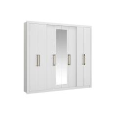 Imagem de Guarda Roupa 8 Portas E 4 Gavetas C Espelho Hester Branco Carraro