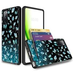Imagem de Capa carteira para Galaxy S20 FE de 6,5 polegadas com compartimento para cartão de crédito, identidades de dinheiro, capa protetora dupla à prova de choque de silicone macio para Samsung Galaxy S20 FE