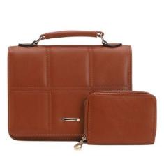 Imagem de Bolsas Femininas Transversal Bordada Kit Porta Moeda Feminino-Feminino