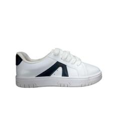 Imagem de Tênis Casual Infantil Molekinha Napa Branco Preto 2562112