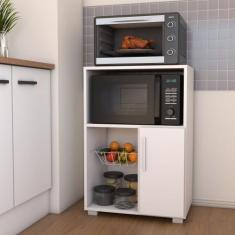 Imagem de Armário De Cozinha 1 Porta Fruteira Com Cesto Branco - Panorama Móveis