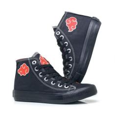 Imagem de Naruto All Akatsuki Tenis Star Masculino Black/Red Star Cano Alto Hi C