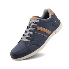Imagem de LANGDU Tênis masculino casual, moderno, respirável, confortável, para caminhada, tamanho 38-44, Azul2310, 41