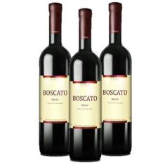 Imagem de Vinho Merlot Boscato - Kit 3 Garrafas 750Ml - Boscato Vinhos Finos