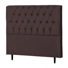 Imagem de Cabeceira Casal Veneza 140cm Para Cama Box Suede Marrom - DS Estofados