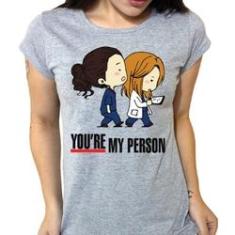 Imagem de Camiseta Grey's Anatomy You're My Person Camisa Criativa