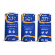 Imagem de 3Un Protina Whey Suplem 100% Proteina Isolada Leite Linhahum