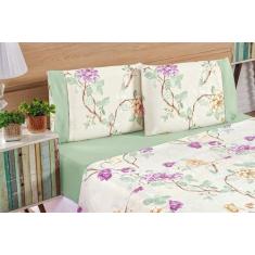 Imagem de Jogo De Lençol Naturale Casal 4 Peças Estampado Varias Cores - Doce La