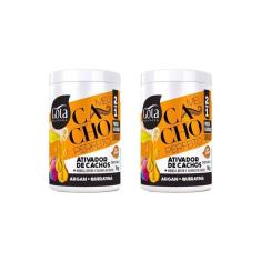 Imagem de Ativador De Cachos Gota Dourada Argan E Querat 1000G-Kit/2Un