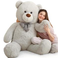 Imagem de Ursinho de pelúcia MaoGolan Giant Plush 150 cm cinza em tamanho real