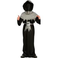 Imagem de Fantasia Halloween Morte Infantil Túnica Ceifador Com Máscara e Cinto 