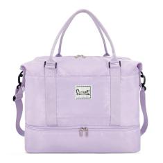 Imagem de Bolsas de fim de semana para mulheres, bolsa de viagem grande para itens pessoais com compartimento para sapatos e bolso molhado, bolsas de viagem noturnas para mulheres, bolsa de mão para esportes e