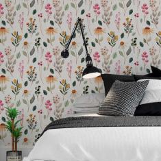 Imagem de Papel De Parede Adesivo Flores Aquarela N05089 0,58X3,00M