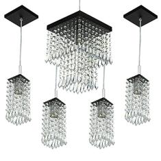 Imagem de Kit 1 Pendentes Marrycrillic + 4 Pendentes Clearcrilic 