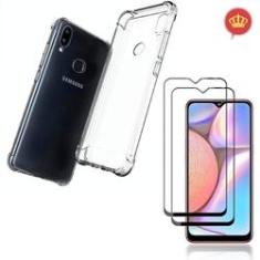 Imagem de Capinha Capa Anti Impactos Galaxy A10S + Película Vidro 3D Blindada