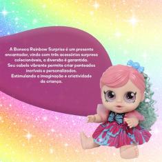 Imagem de Boneca Rainbow Surprise Articulada 28cm + Itens Surpresa