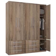 Imagem de Guarda-Roupa 5 Portas 6 Gavetas Modular 1310 Ilan Castanho