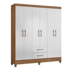 Imagem de Guarda Roupa Roupeiro Panamá 6 Portas 2 Gavetas Produzido Em Material