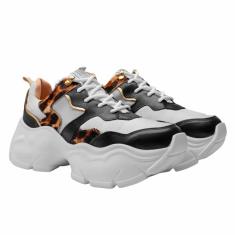 Imagem de Tênis Chunky Feminino Couro Tratorado Estilo Moderno Polo Urban-Feminino