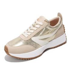 Imagem de Project Cloud Tênis feminino com espuma viscoelástica e tênis feminino antiderrapante para trabalho feminino, tênis de corrida com cadarço para mulheres - Tênis fashion feminino 2024, Ouro - Balinda,