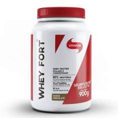 Imagem de Whey Fort 100% Whey Protein Premium Brown Chocolate Vitafor 900G