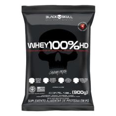 Imagem de Whey Protein 100%Hd Refil 900G Wpc Wpi Wph Black Skull