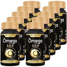 Imagem de 10X Omega 3 6 9 60Caps Peixe Linhaça Borragem Hf Suplements
