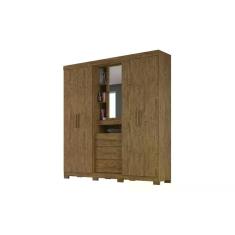 Imagem de Guarda Roupa Casal 4 portas com espelho e 3 gavetas Eldorado